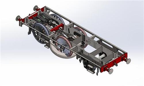鸿达交通设备蒸汽机机车底盘含传动装置与发动机